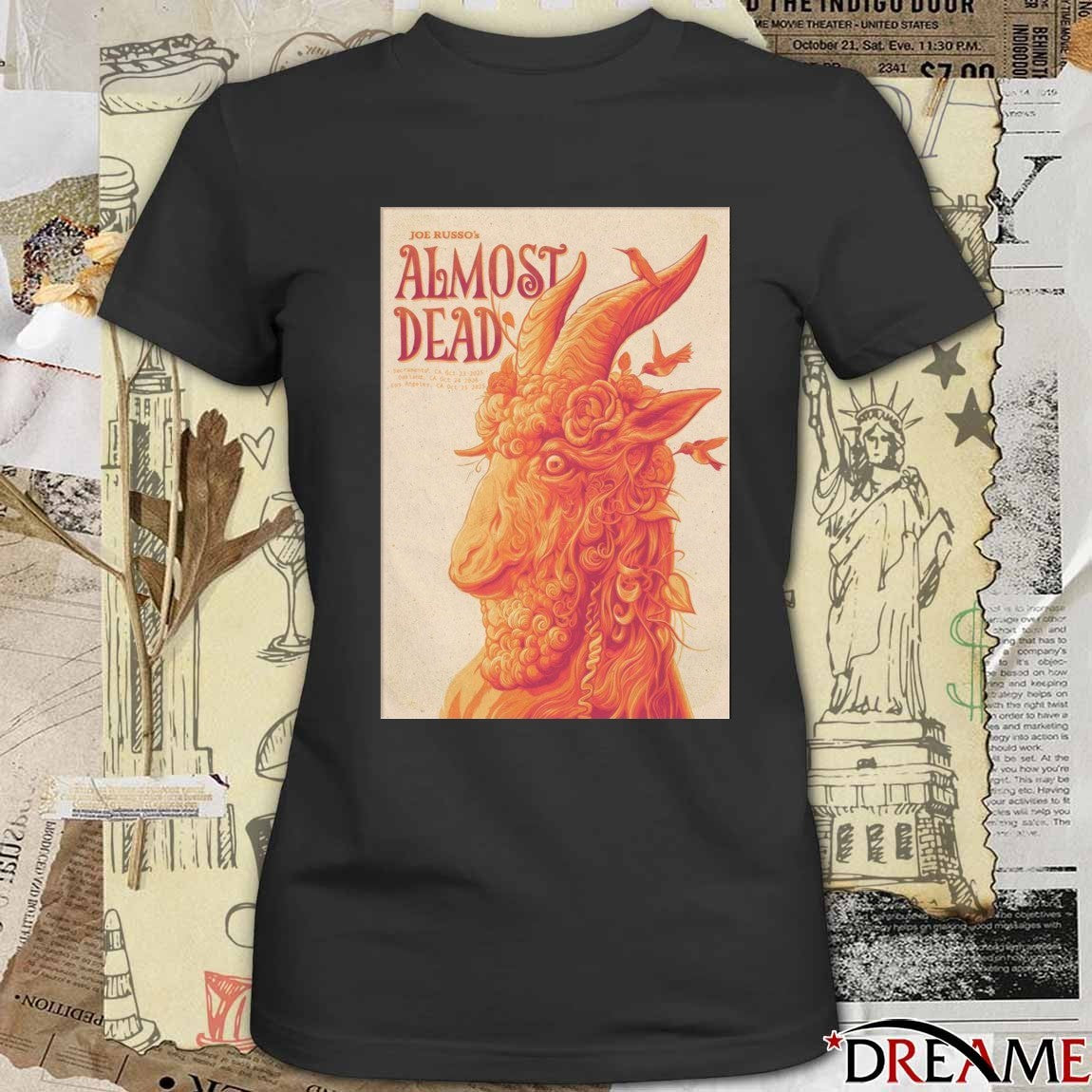 Poster Joe Russo’s Almost Dead October 24 2025 Oakland CA October 25 Los Angeles CA t-shirt