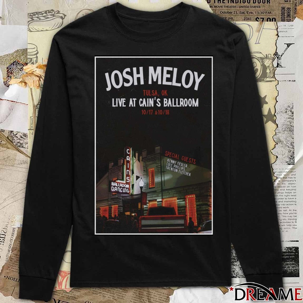 Poster Josh Meloy Tulsa Oklahoma Live At Cain’s Ballroom October 17-18 2025 t-shirt