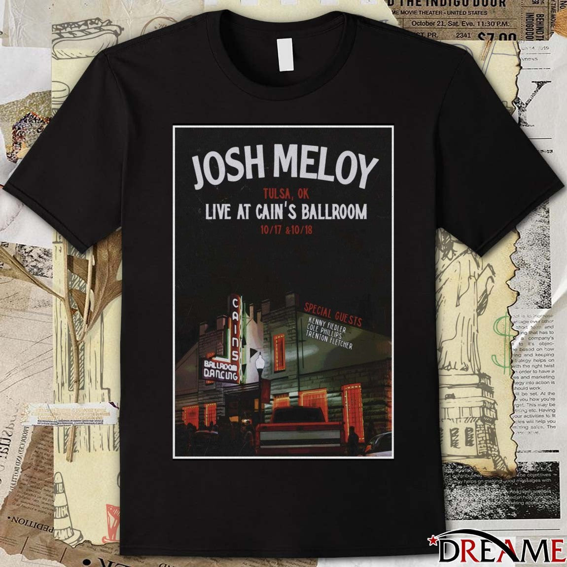 Poster Josh Meloy Tulsa Oklahoma Live At Cain’s Ballroom October 17-18 2025 t-shirt