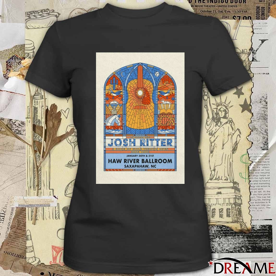 Poster Josh Ritter Haw River Ballroom Saxapahaw, NC January 30-31 2026 t-shirt
