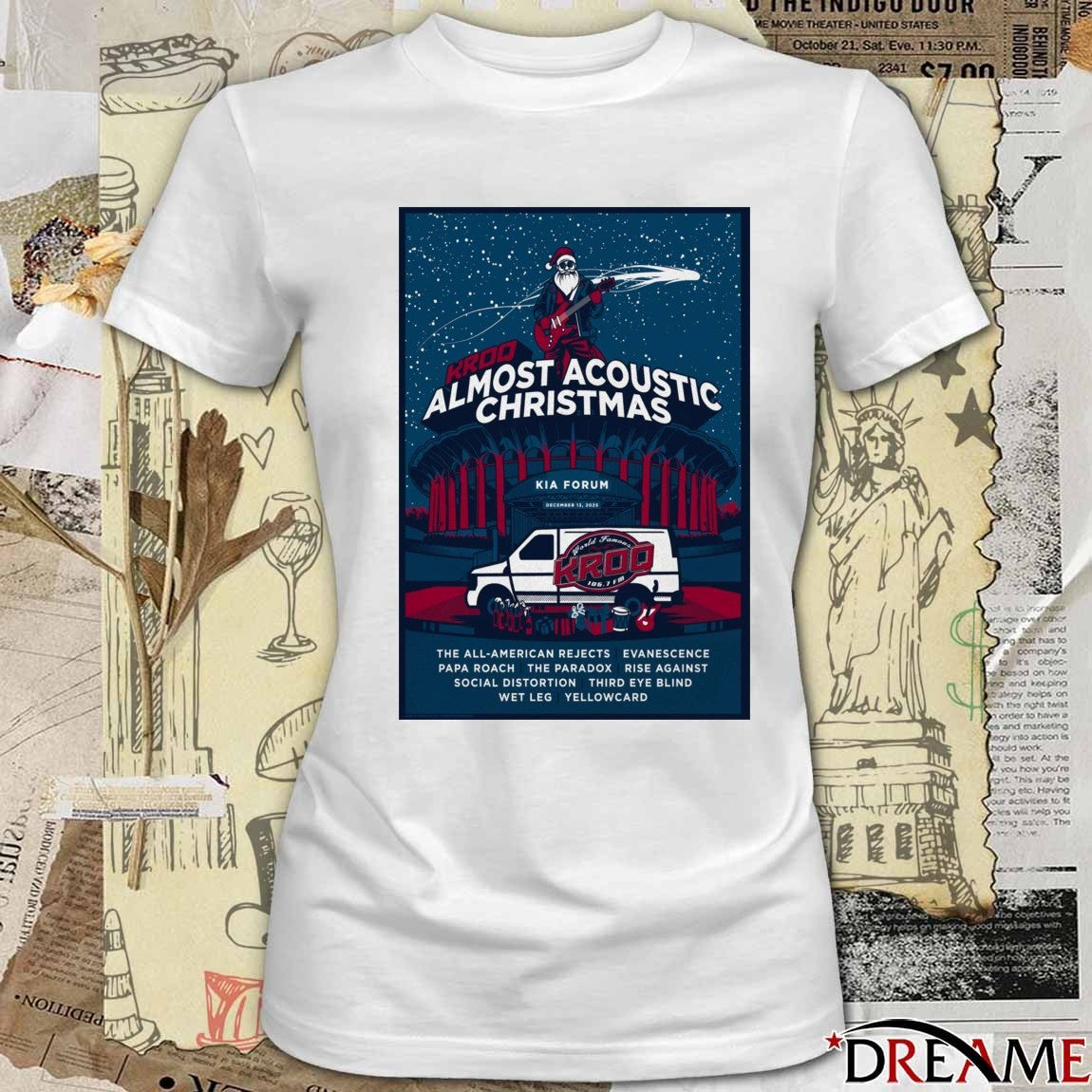 Poster KROQ Almost Acoustic Christmas In Los Angeles CA On December 13 2025 t-shirt