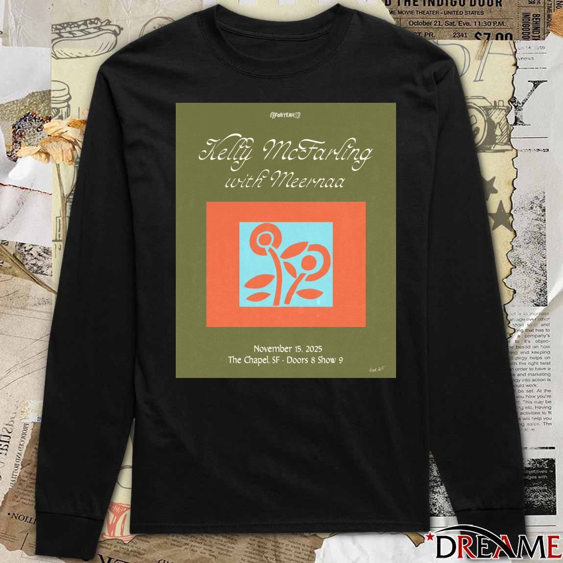 Poster Kelly McFarling With Meernaa November 15 2025 The Chapel San Francisco Tour t-shirt