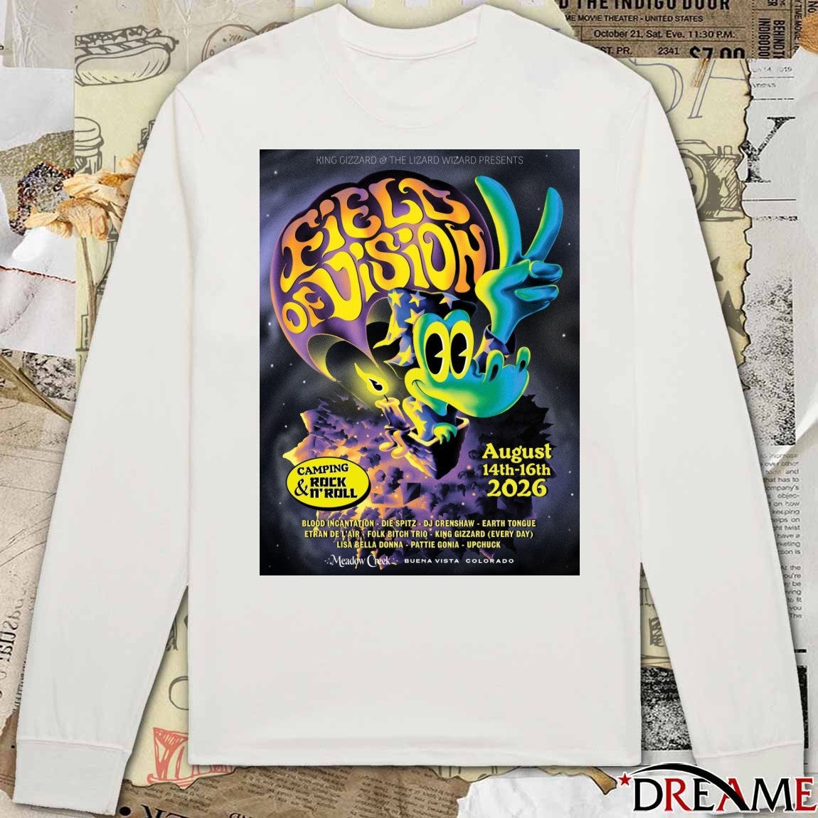 Poster King Gizzard And The Lizard Wizard Buena Vista Tour On August 14-16th 2026 t-shirt