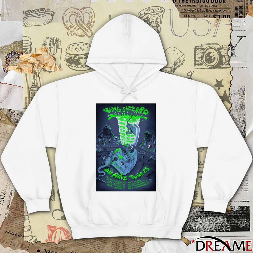 Poster King Gizzard And The Lizard Wizard EU Rave November 1 – 15 2025 Shows t-shirt