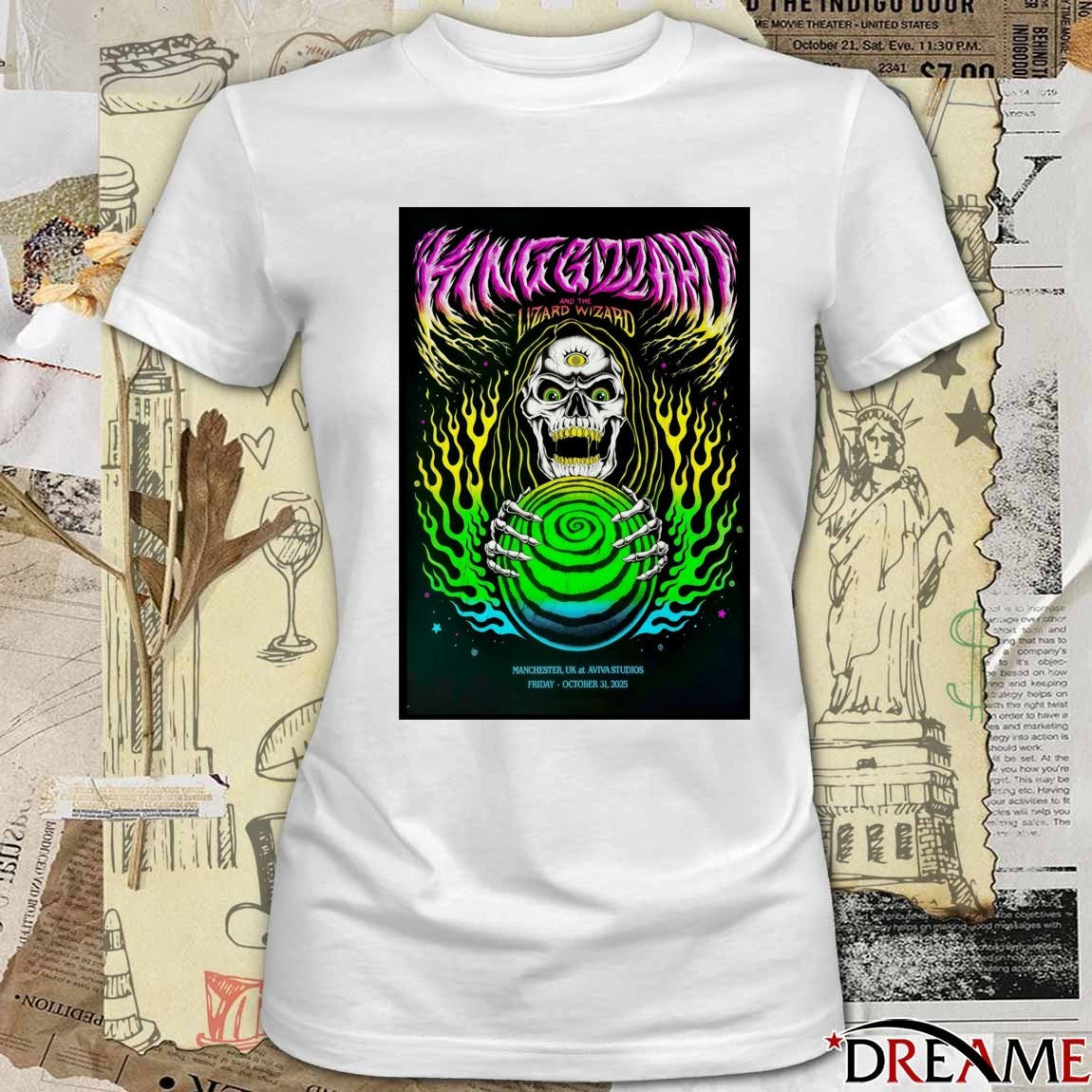Poster King Gizzard And The Lizard Wizard October 31 2025 Manchester UK At Aviva Studios t-shirt