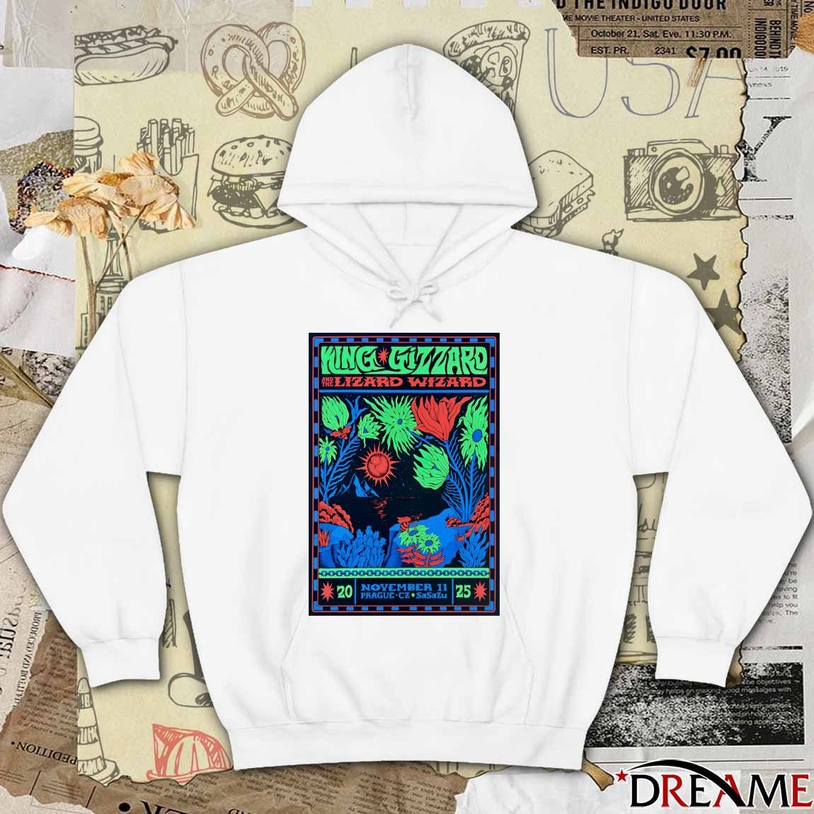 Poster King Gizzard And The Lizard Wizard SaSaZu Prague CZ November 11 2025 t-shirt