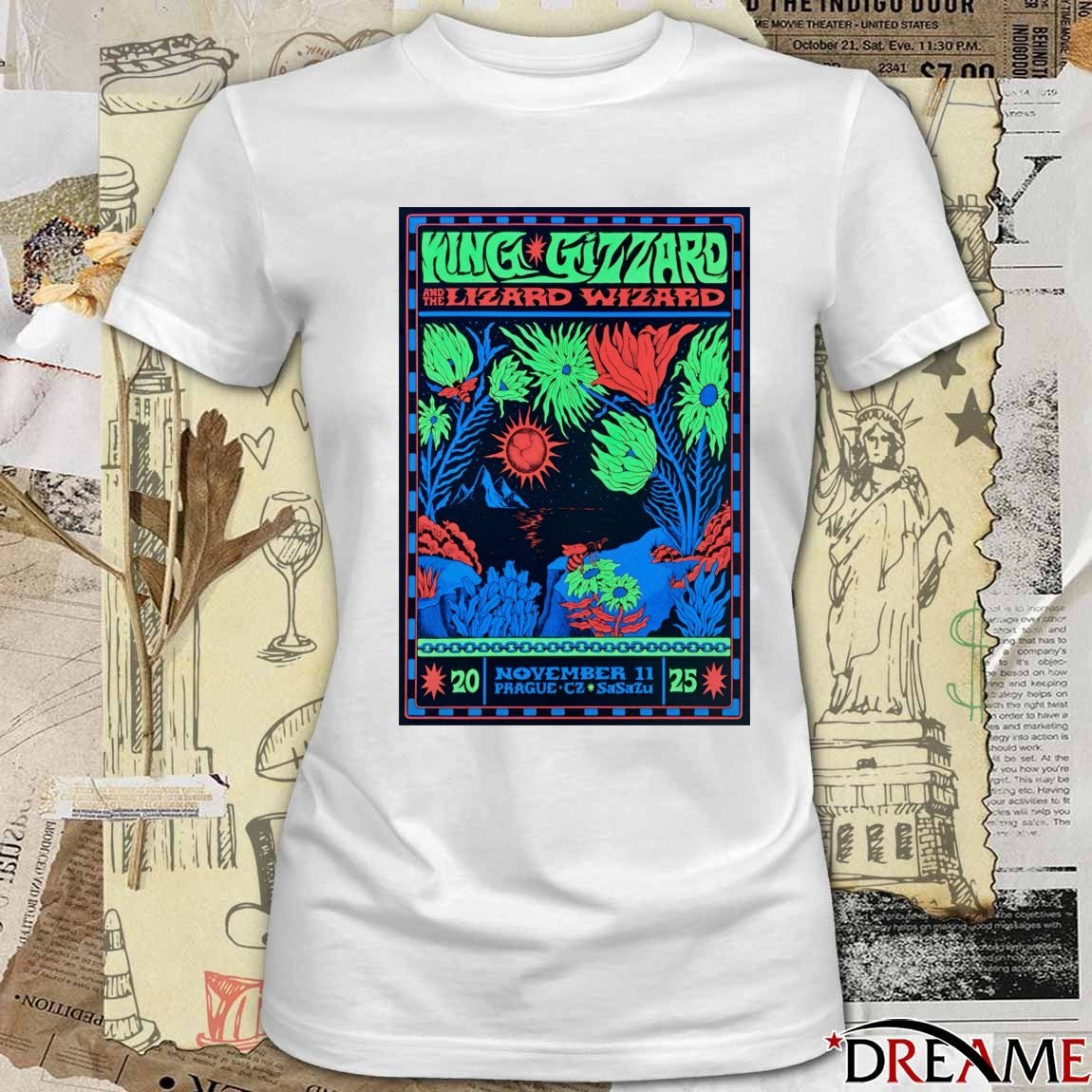 Poster King Gizzard And The Lizard Wizard SaSaZu Prague CZ November 11 2025 t-shirt