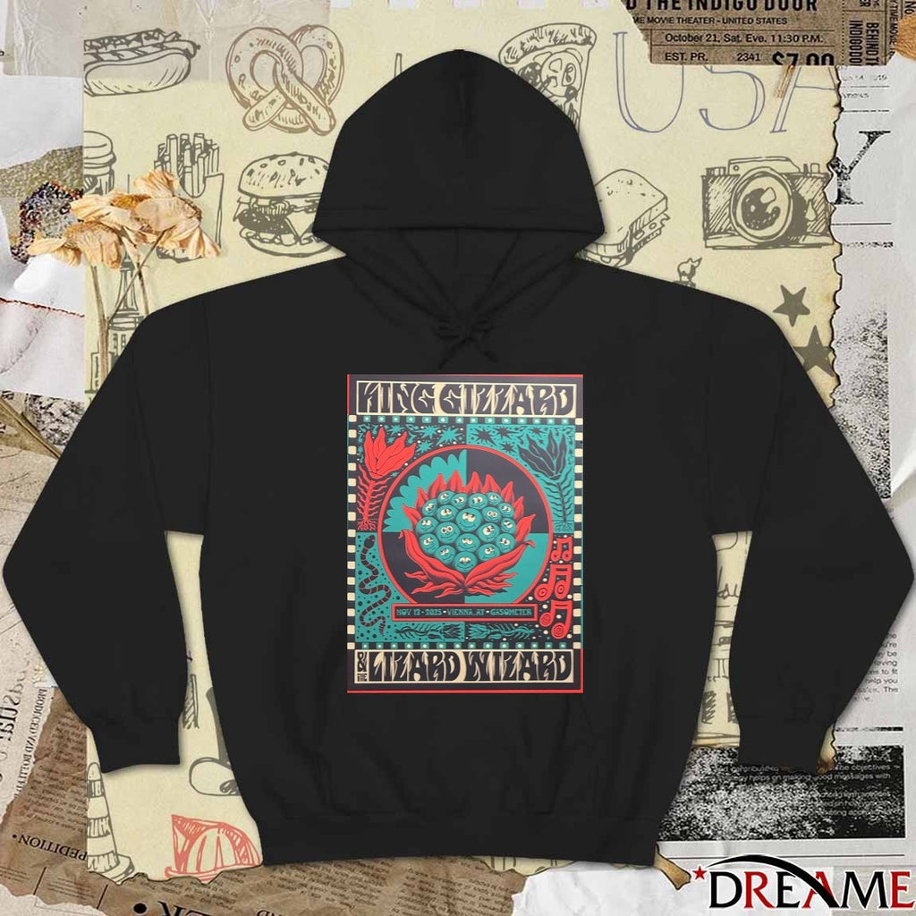 Poster King Gizzard And The Lizard Wizard Vienna Tour On November 12 2025 t-shirt