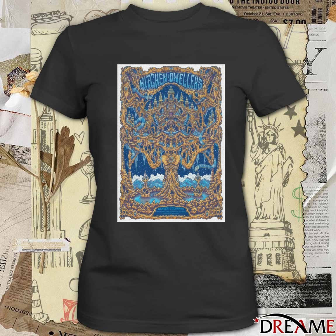 Poster Kitchen Dweller January 22-23 Cervantes’ Masterpiece Ballroom Denver CO t-shirt