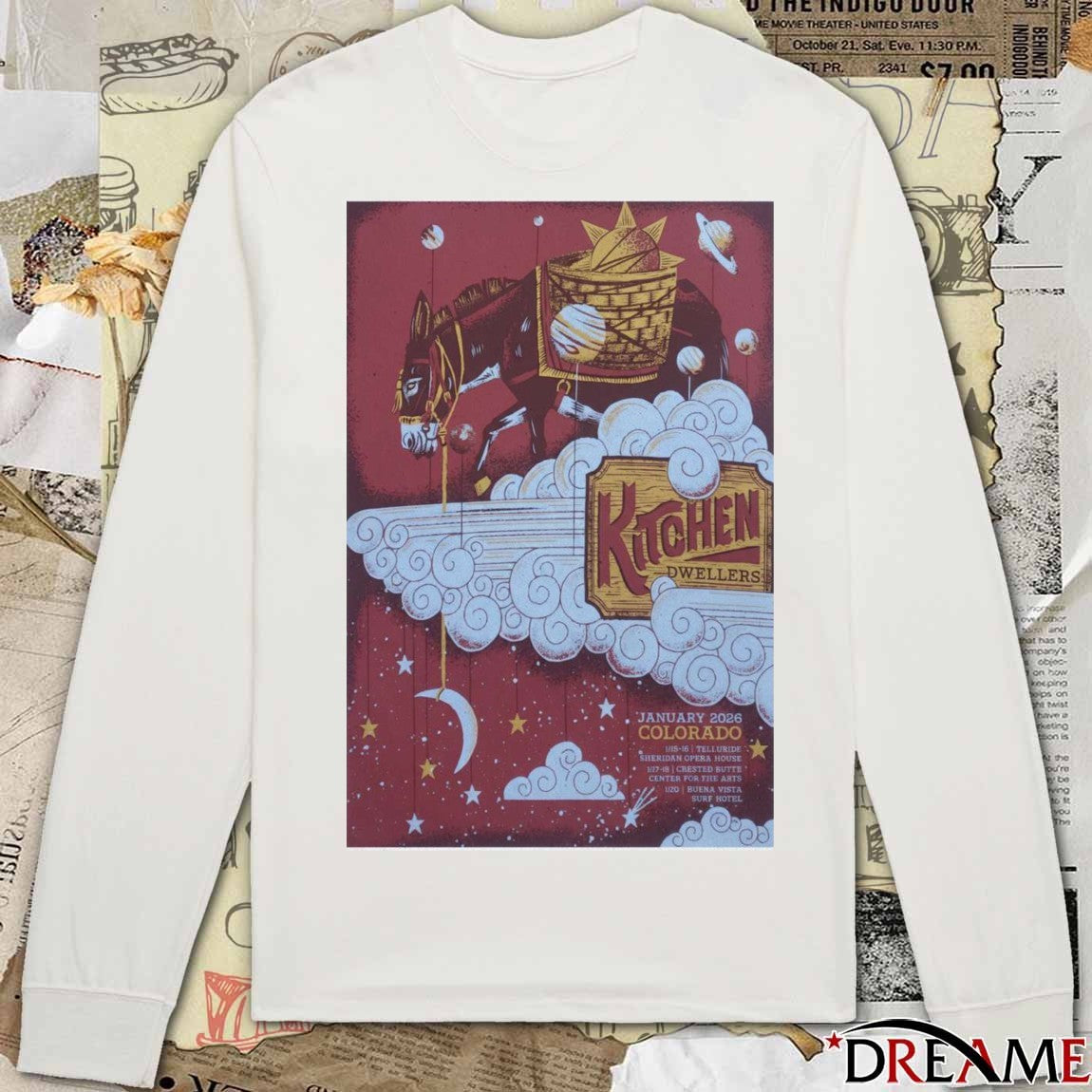 Poster Kitchen Dwellers Center for the Arts Crested Butte, Colorado, CO January 17-18 2026 t-shirt