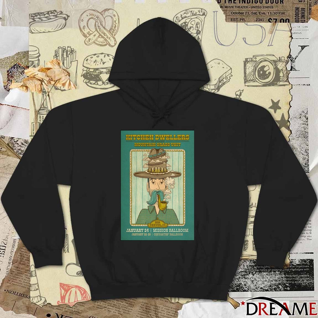 Poster Kitchen Dwellers Tour Denver CO January 22-24 2026 t-shirt