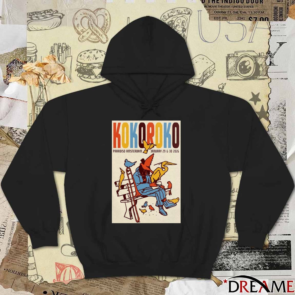 Poster Kokoroko January 29 – 30 2026 Paradiso Amsterdam t-shirt