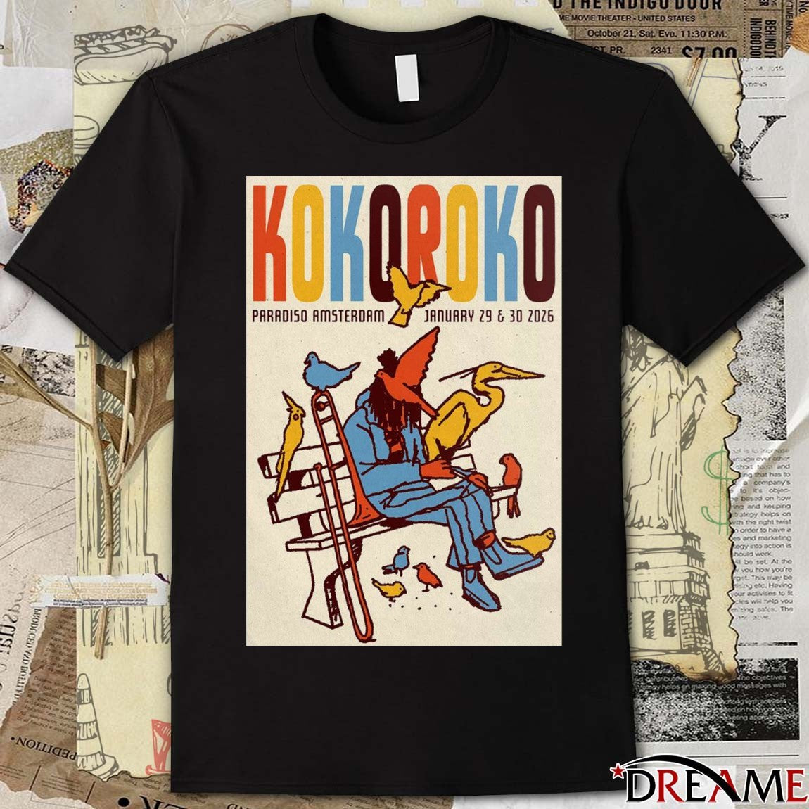 Poster Kokoroko January 29 – 30 2026 Paradiso Amsterdam t-shirt