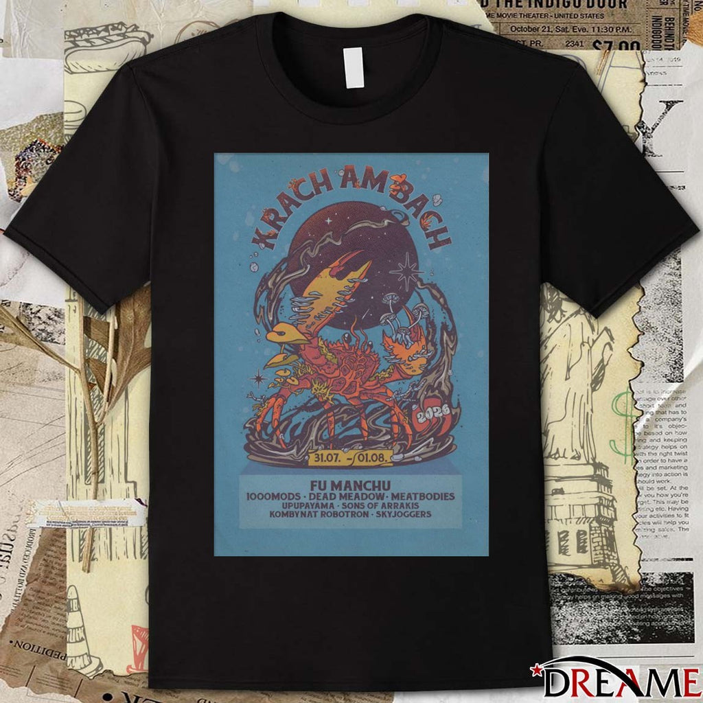 Poster Krach Am Bach Festival July 31-August 1 2026 Germany Shows t-shirt