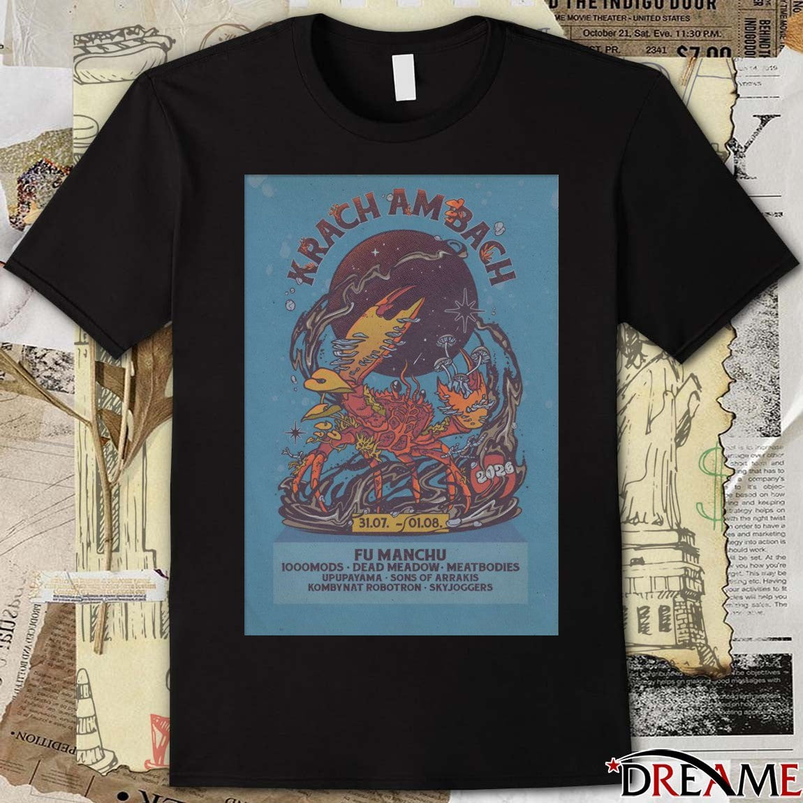 Poster Krach Am Bach Festival July 31-August 1 2026 Germany Shows t-shirt