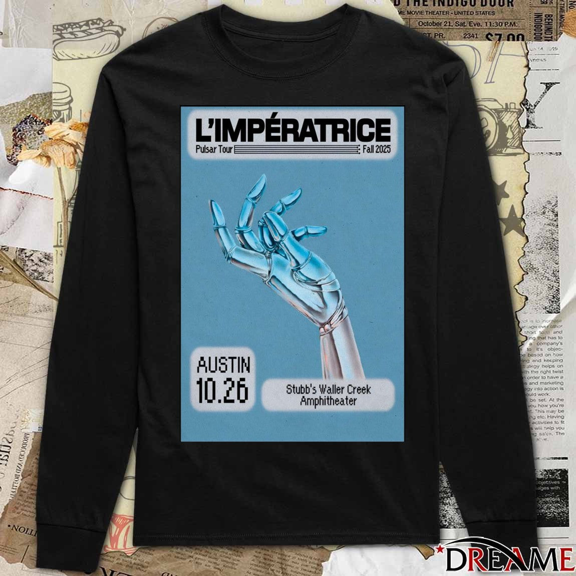 Poster L’Impératrice Pulsar Tour Fall Tour October 26 2025 Stubb’s Waller Creek Amphitheater Austin TX t-shirt