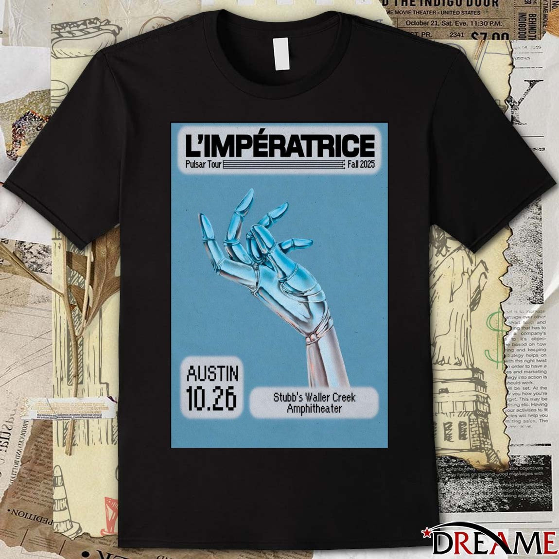 Poster L’Impératrice Pulsar Tour Fall Tour October 26 2025 Stubb’s Waller Creek Amphitheater Austin TX t-shirt