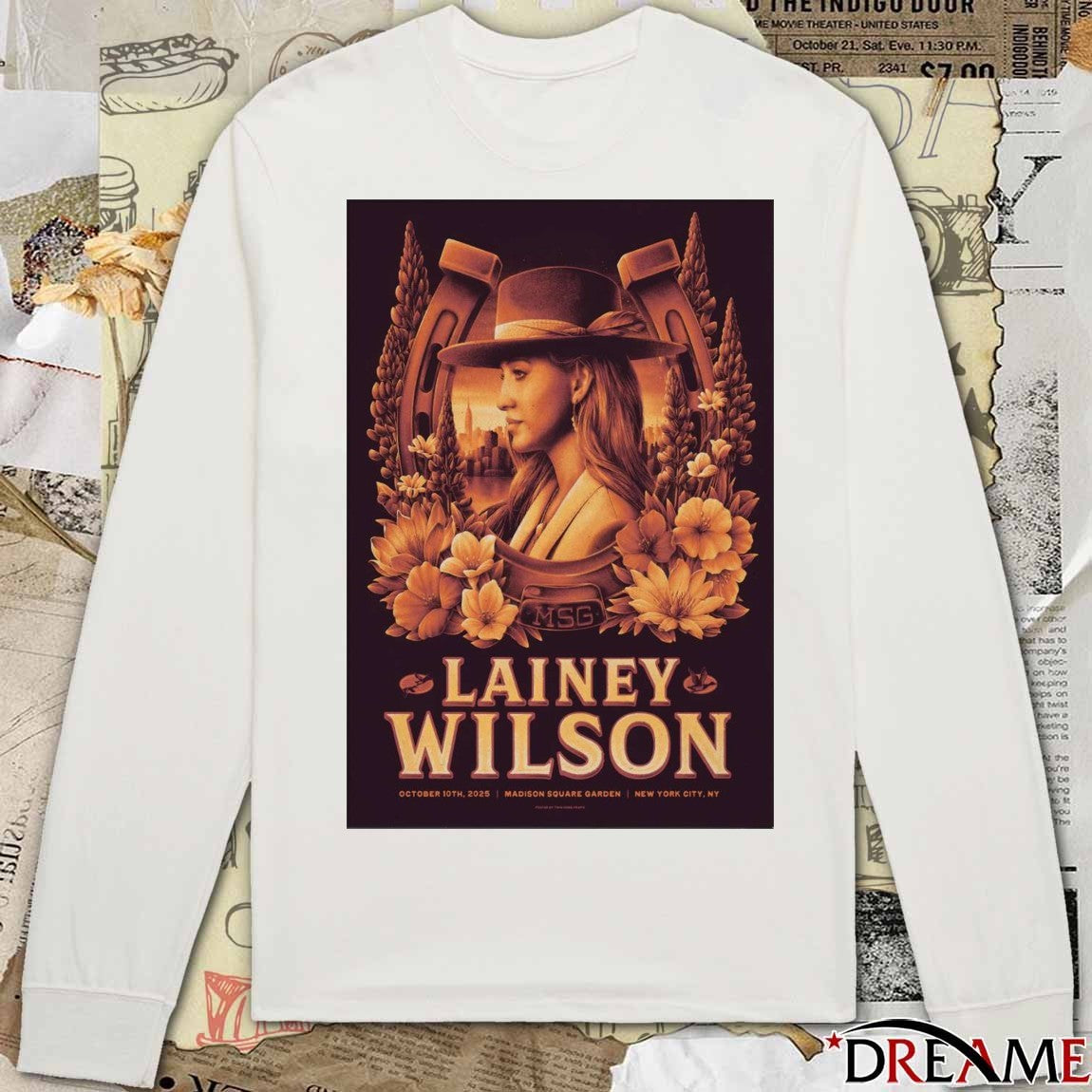 Poster Lainey Wilson October 10 2025 Madison Square Garden In NYC t-shirt