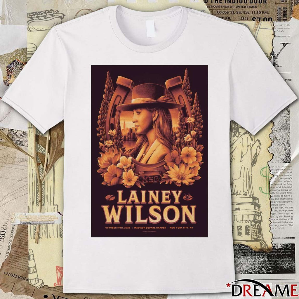 Poster Lainey Wilson October 10 2025 Madison Square Garden In NYC t-shirt