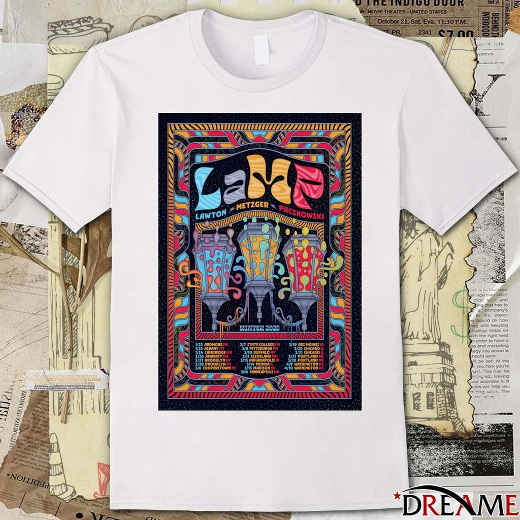Poster Lamp 2026 Winter Tour Lawton Metzger Paczkowski t-shirt