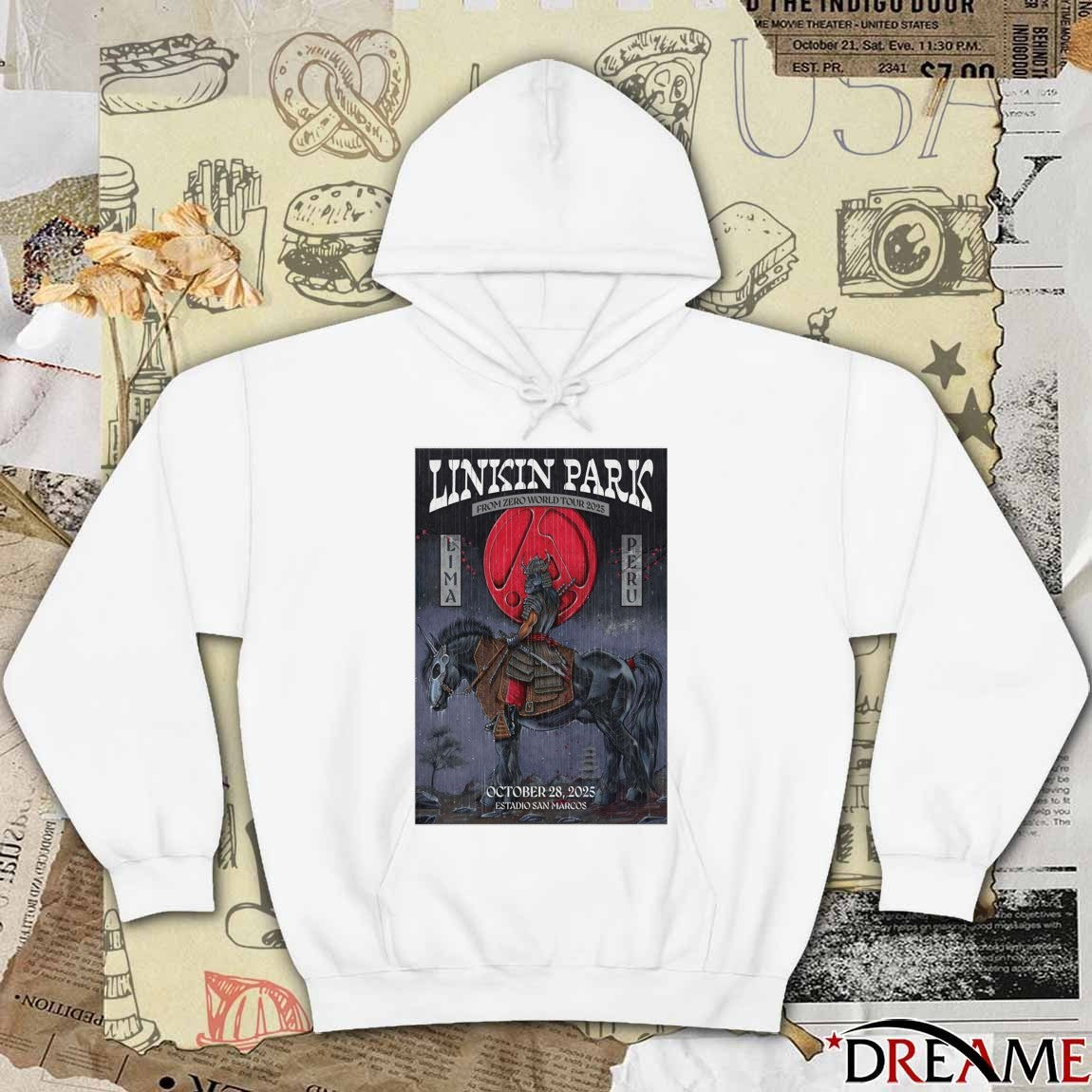 Poster Linkin Park From Zero World Tour 28 October 2025 Estadio San Marcos Lima t-shirt