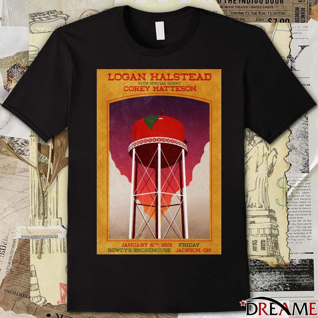 Poster Logan Halstead January 16 2026 Jackson, Ohio t-shirt