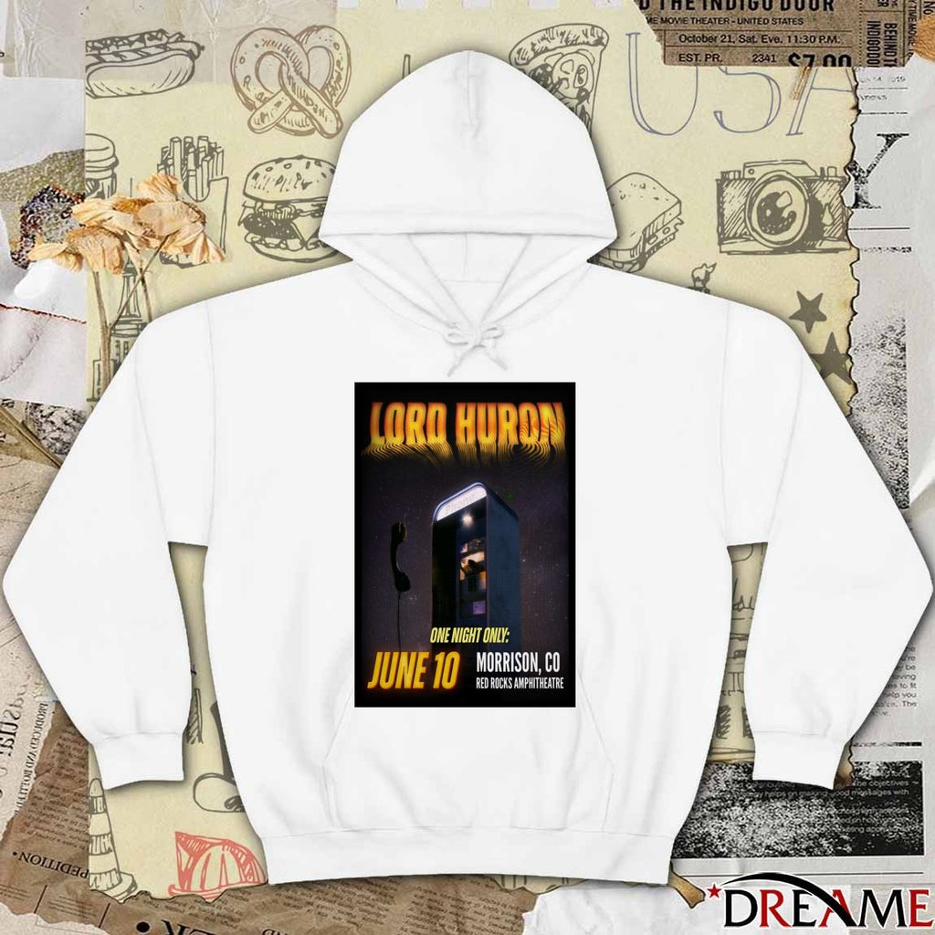 Poster Lord Huron June 10 2026 Red Rocks Amphitheatre Morrison CO t-shirt