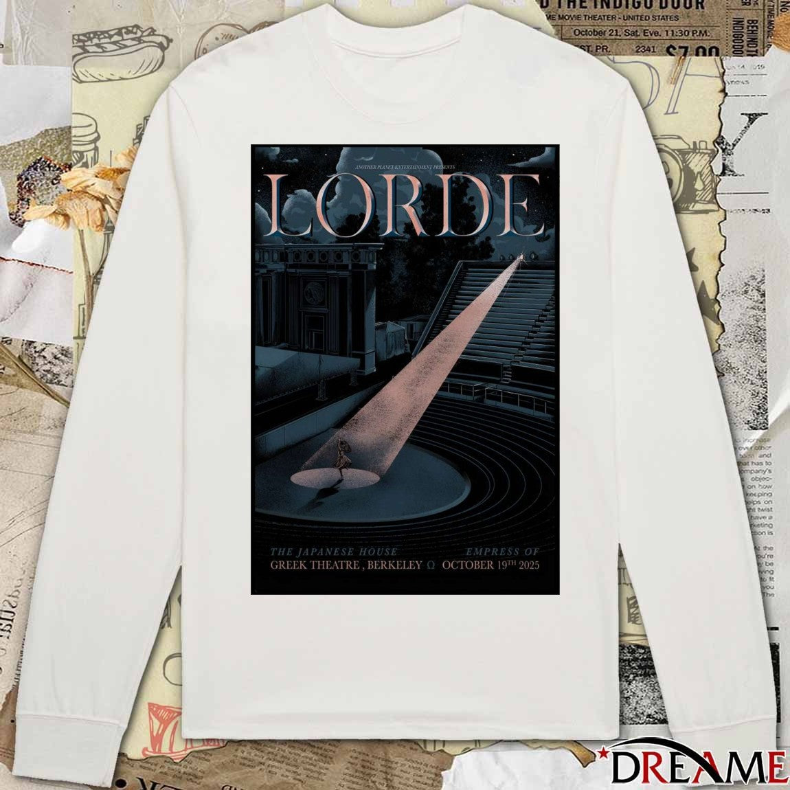 Poster Lorde October 19 2025 The Japanese House The Greek Theatre Show t-shirt