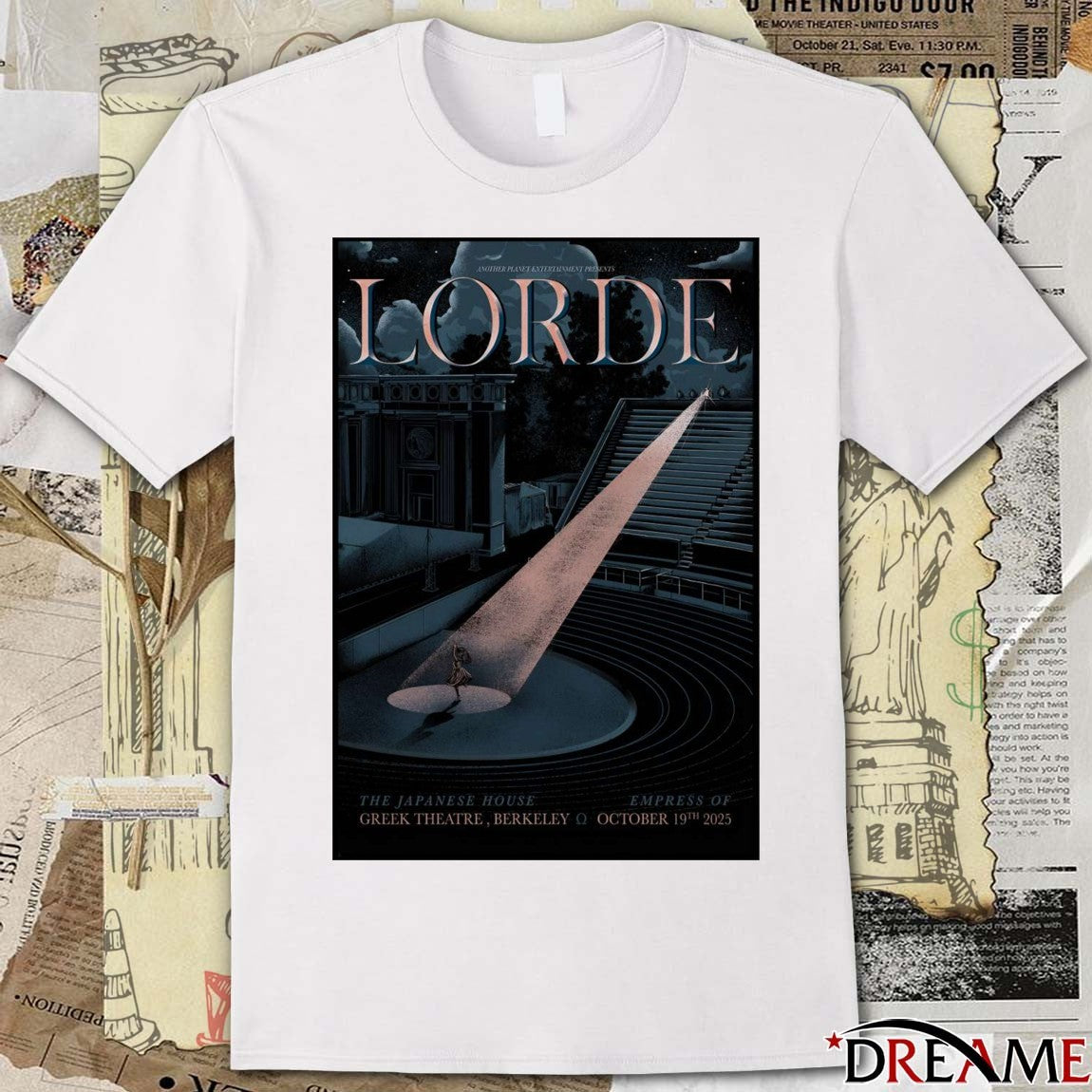 Poster Lorde October 19 2025 The Japanese House The Greek Theatre Show t-shirt