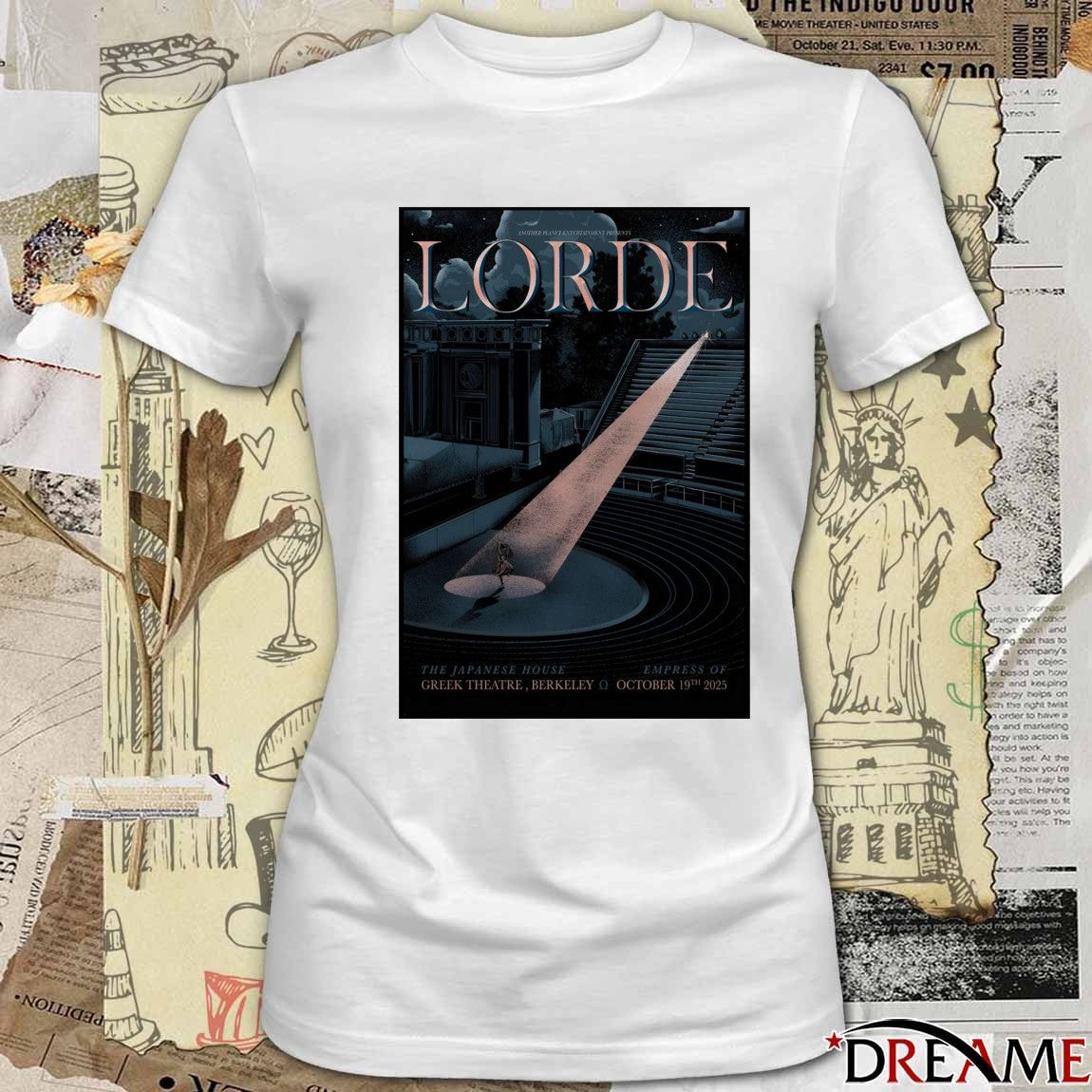 Poster Lorde October 19 2025 The Japanese House The Greek Theatre Show t-shirt