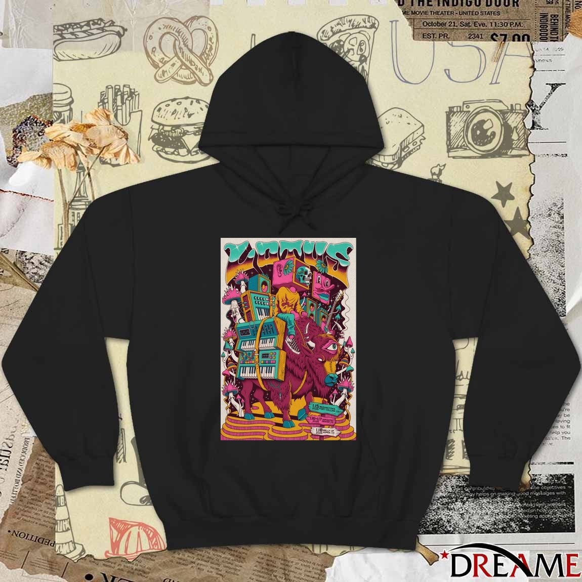 Poster Lotus January 15 2026 Washington’s in Fort Collins CO t-shirt