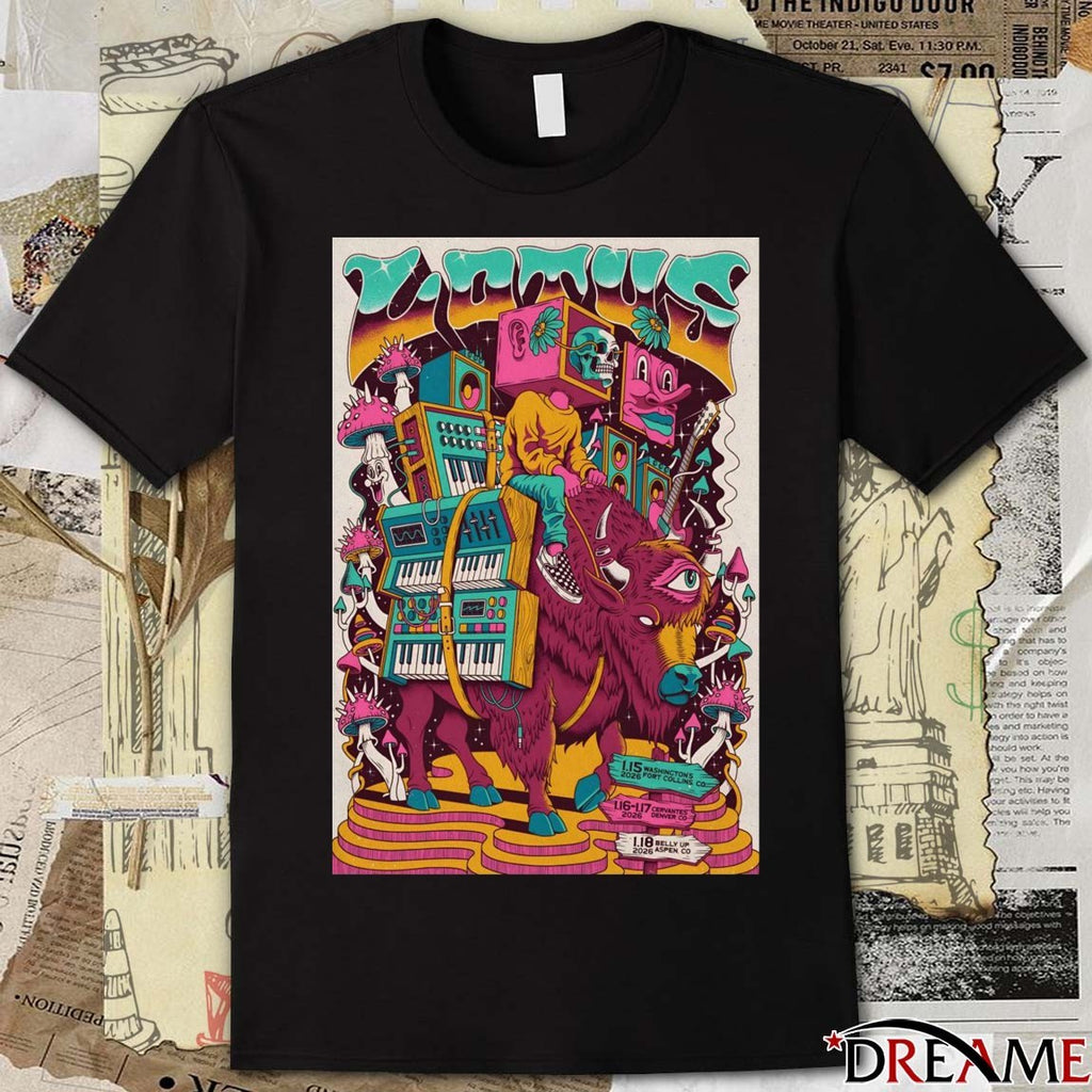 Poster Lotus January 15 2026 Washington’s in Fort Collins CO t-shirt