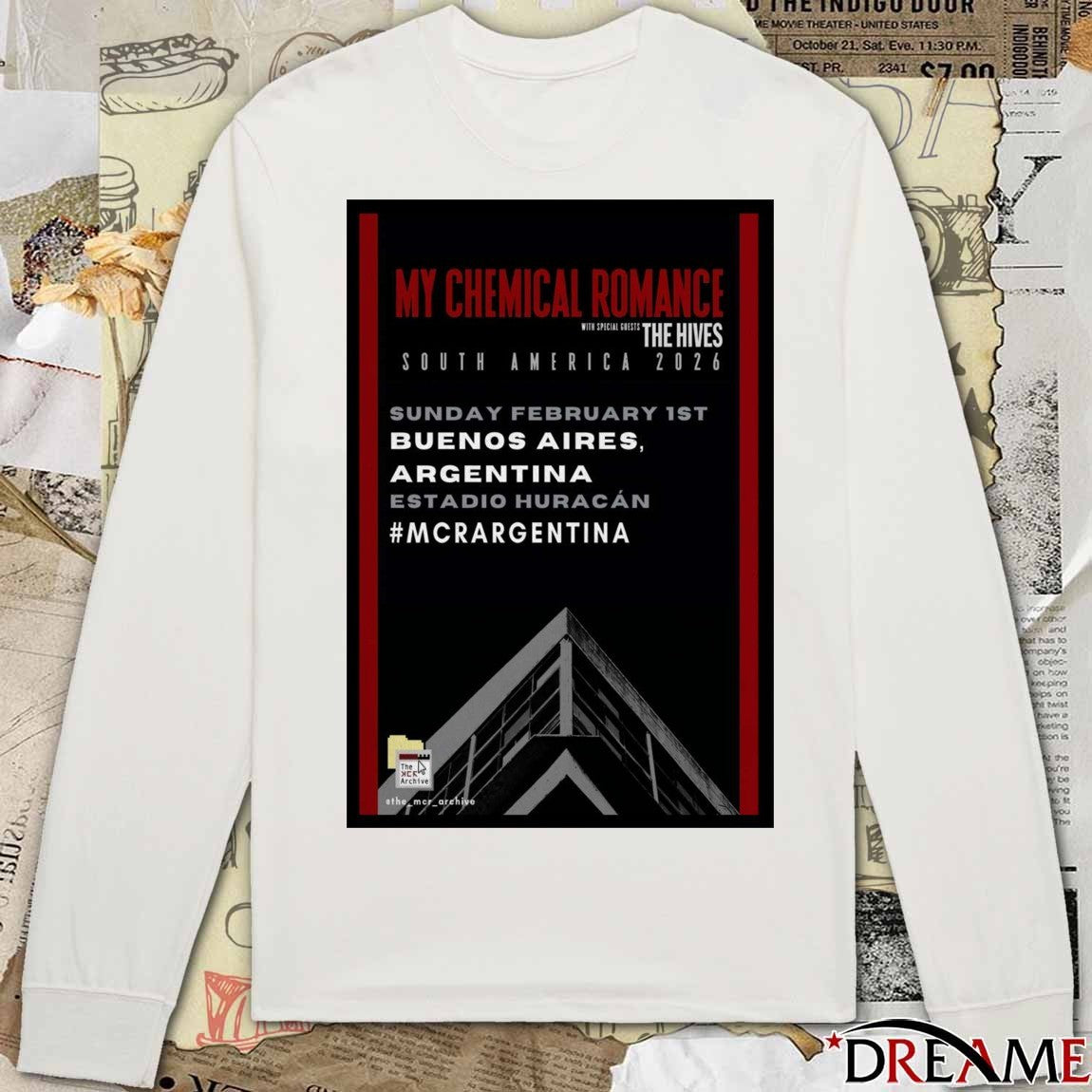Poster MCR Estadio Tomás Adolfo Ducó Buenos Aires Argentina February 01 2026 t-shirt