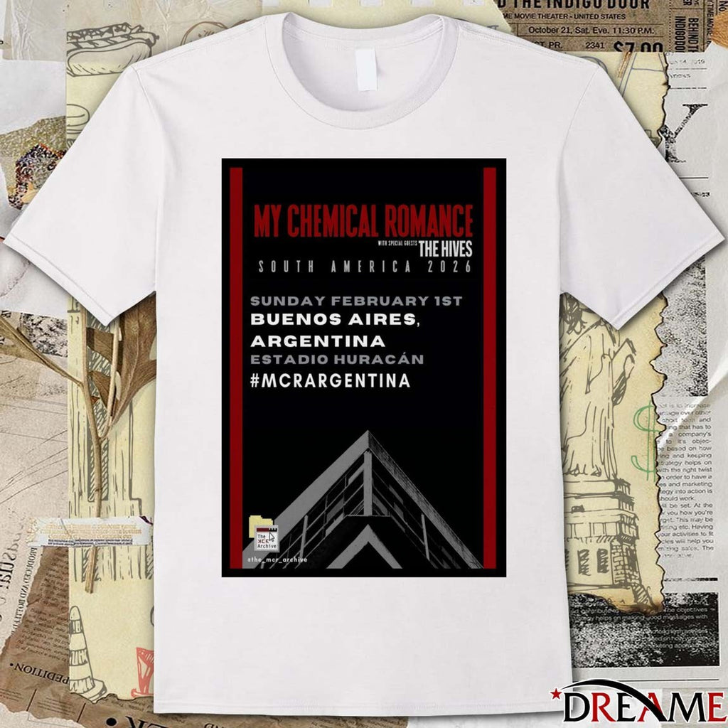 Poster MCR Estadio Tomás Adolfo Ducó Buenos Aires Argentina February 01 2026 t-shirt