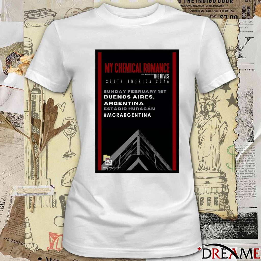 Poster MCR Estadio Tomás Adolfo Ducó Buenos Aires Argentina February 01 2026 t-shirt