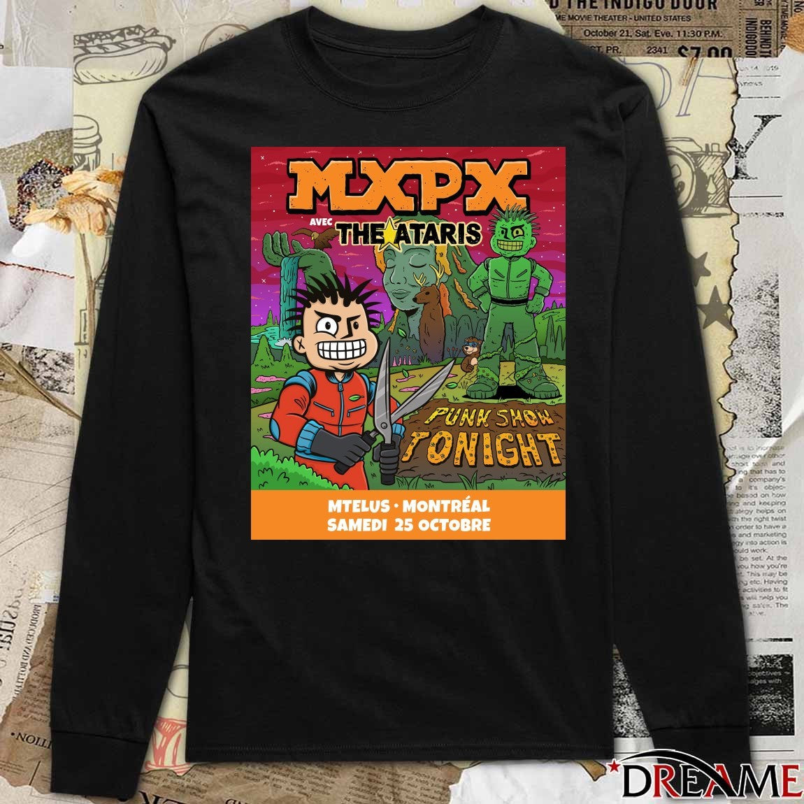 Poster MXPX Avec The Ataris October 25 2025 MTELUS in Montreal Punk Show Tonight t-shirt