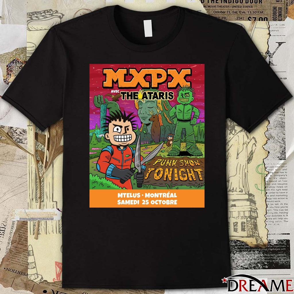 Poster MXPX Avec The Ataris October 25 2025 MTELUS in Montreal Punk Show Tonight t-shirt