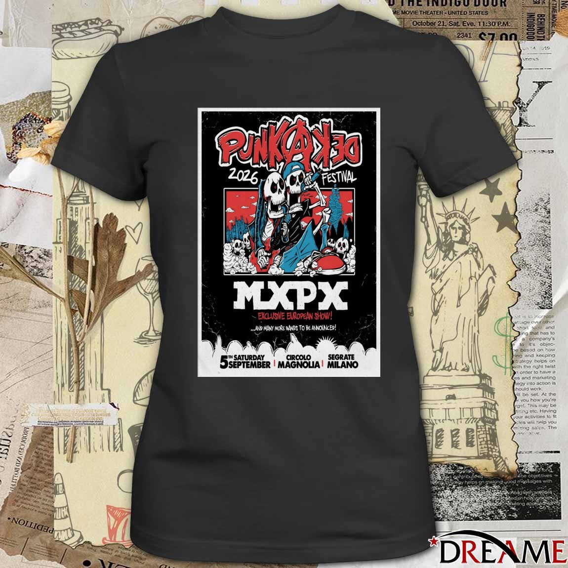 Poster MXPX September 5 2026 Punkadeka Festival In Segrate Milano t-shirt