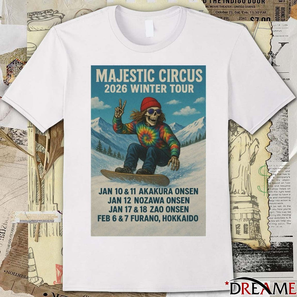 Poster Majestic Circus Winter Tour January – February 2026 t-shirt