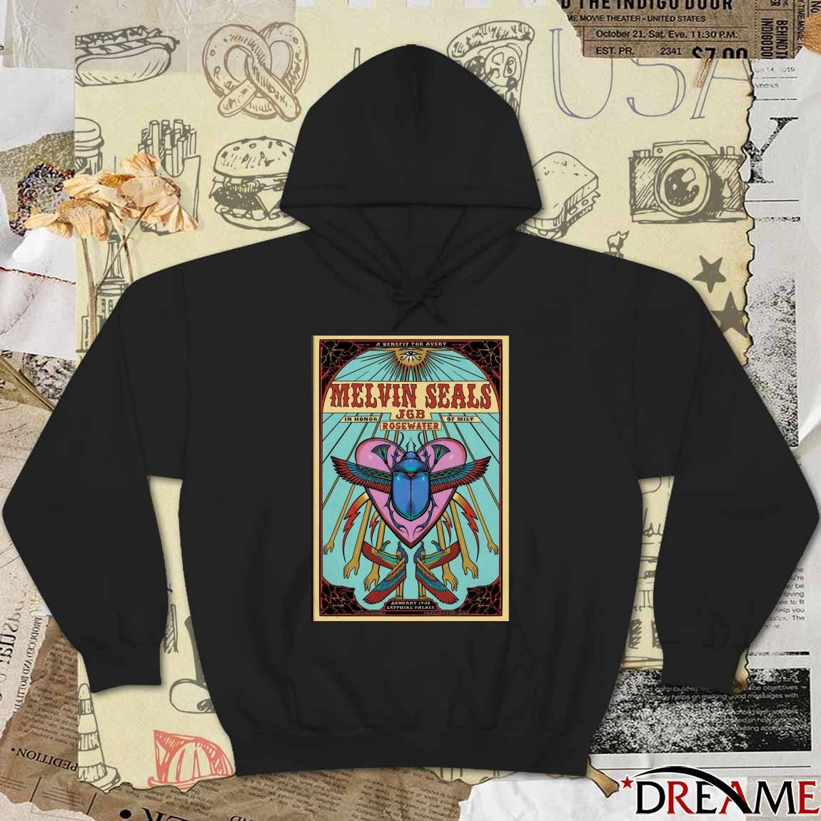 Poster Melvin Seals And JGB January 17-18 2026 Blue Lake CA Sapphire Palace t-shirt
