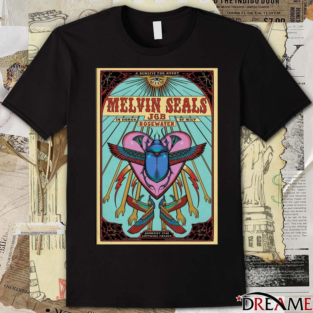 Poster Melvin Seals And JGB January 17-18 2026 Blue Lake CA Sapphire Palace t-shirt