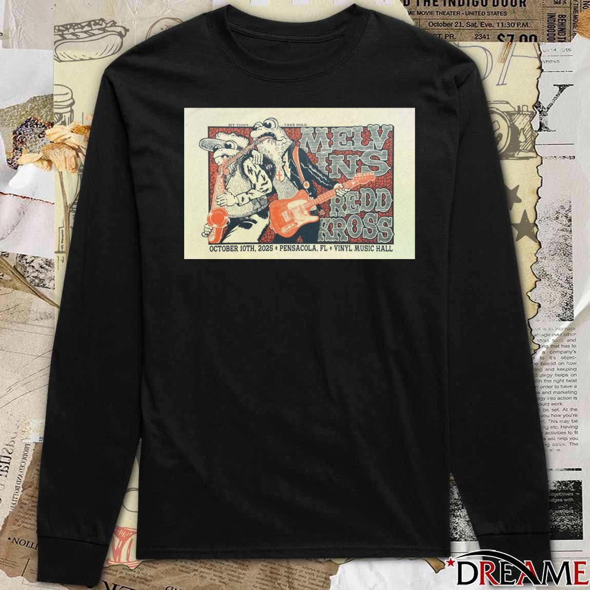 Poster Melvins And Redd Kross October 10th 2025 Pensacola FL Vinyl Music Hall Shows t-shirt