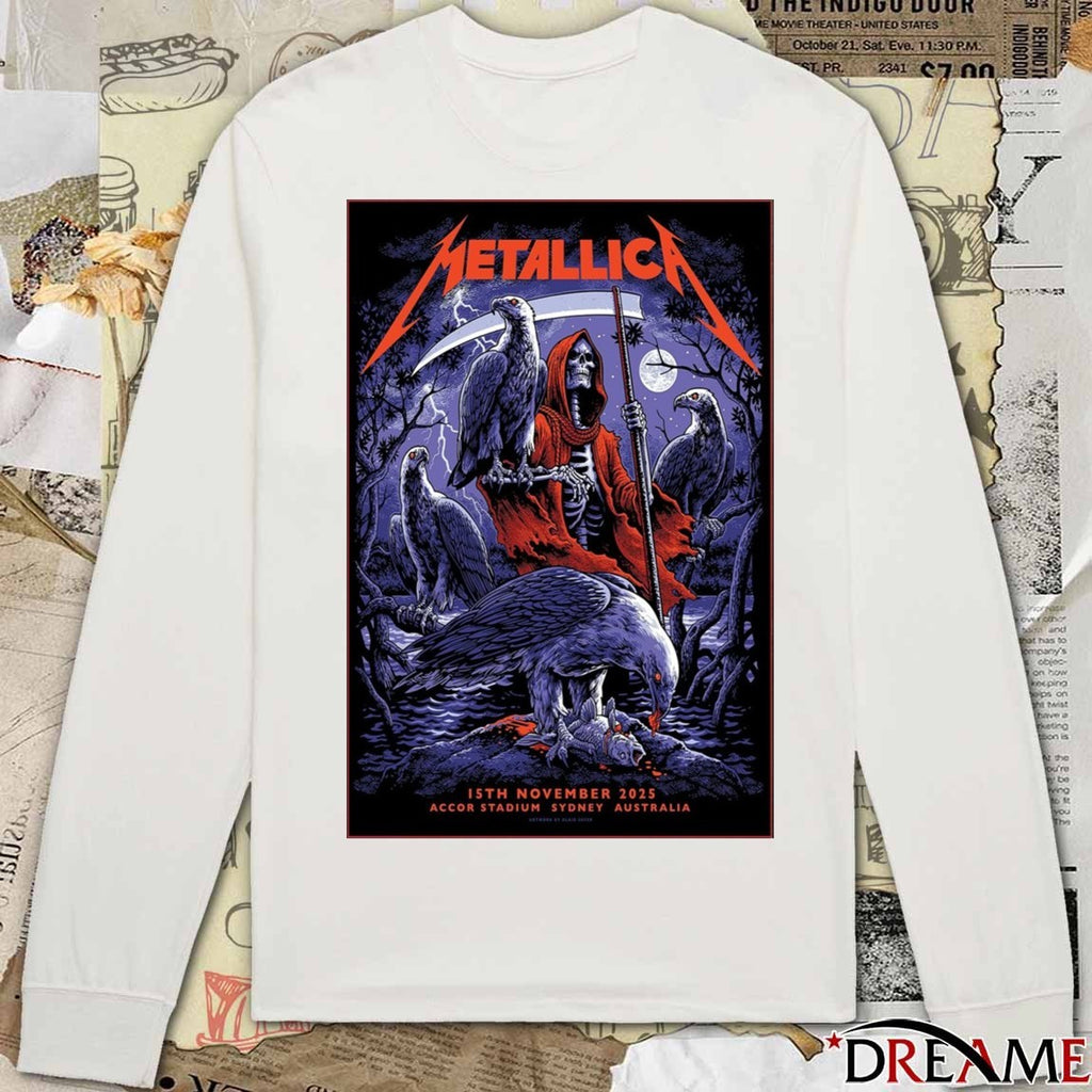 Poster Metallica November 15 2025 Accor Stadium Sydney Olympic Park AU t-shirt