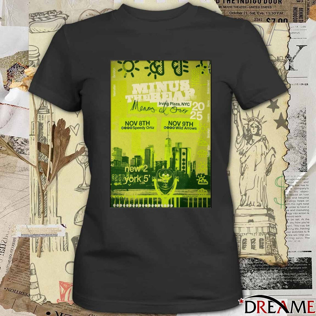 Poster Minus The Bear November 8-9 2025 In New York NY t-shirt