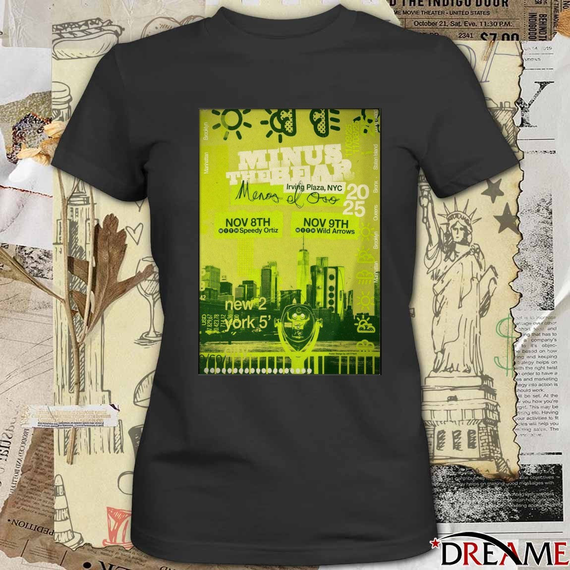 Poster Minus The Bear November 8-9 2025 In New York NY t-shirt