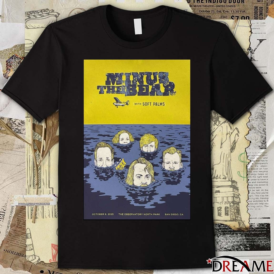Poster Minus The Bear The Observatory North Park San Diego CA October 8 2025 t-shirt