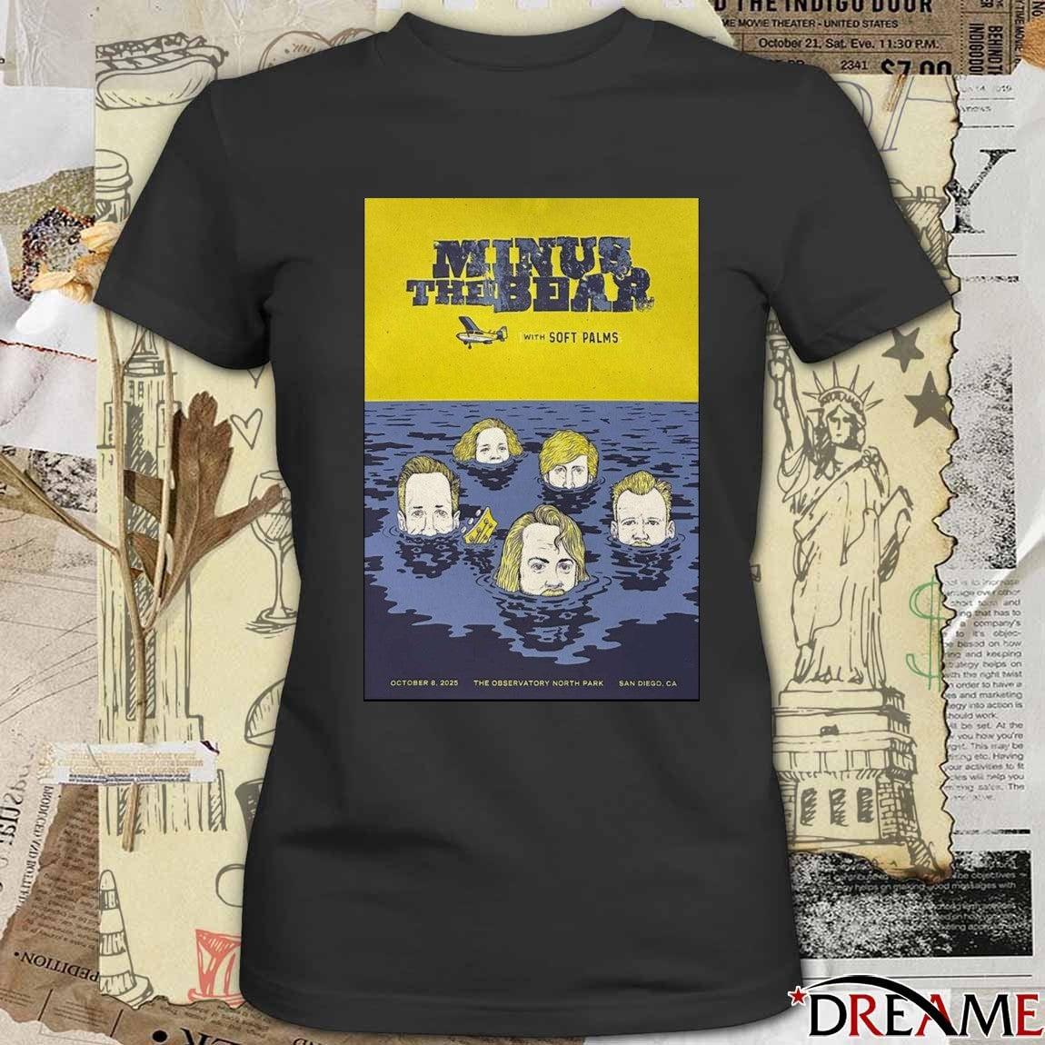 Poster Minus The Bear The Observatory North Park San Diego CA October 8 2025 t-shirt