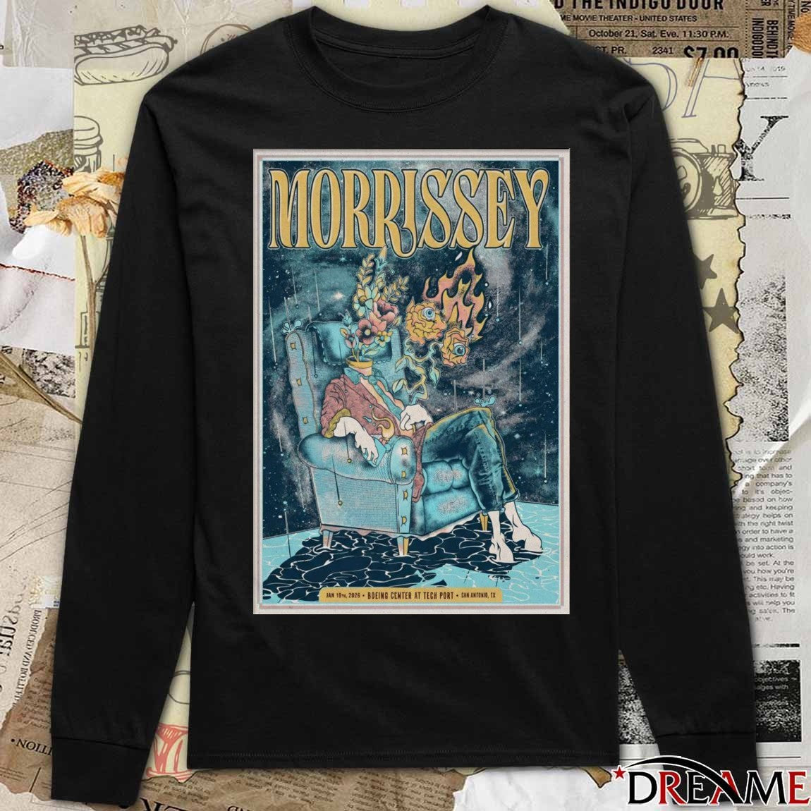 Poster Morrissey 10 January 2026 San Antonio, TX Tour t-shirt