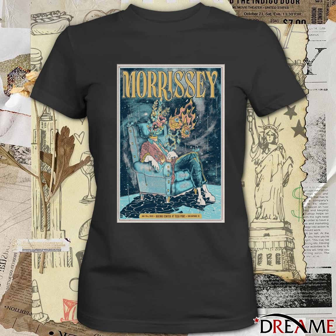 Poster Morrissey 10 January 2026 San Antonio, TX Tour t-shirt