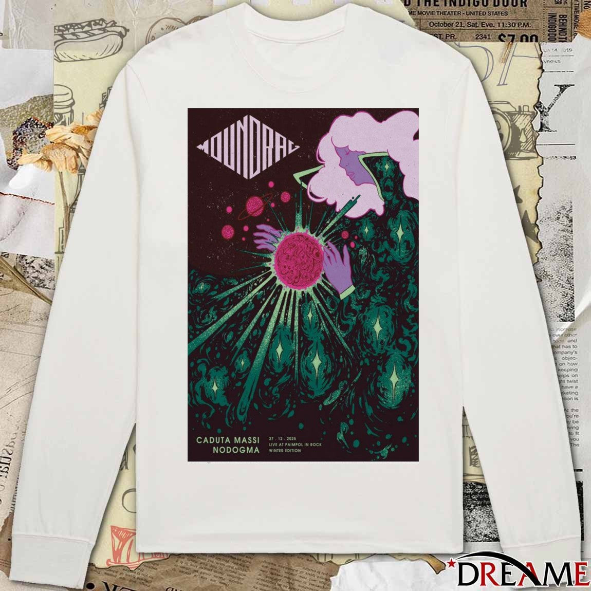 Poster Moundrag December 27 2025 Caduta Massi Nodogma Live At Paimpol In Rock t-shirt